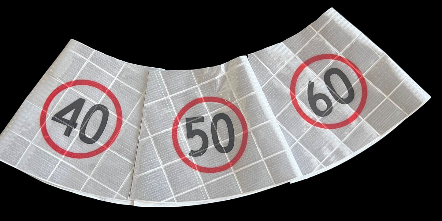 REFLECTIVE KM (SPEED) CONE COLLARS