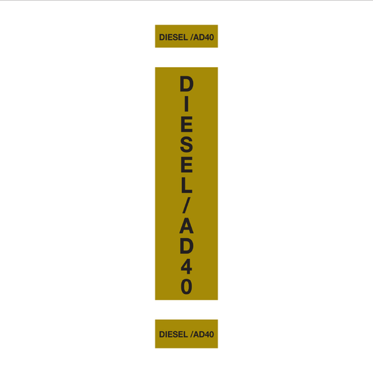 Pipeline & Hose Identification Sleeves – DIESEL-AD40 | Reflective Pipeline, Pump & Fuel Transfer Markers