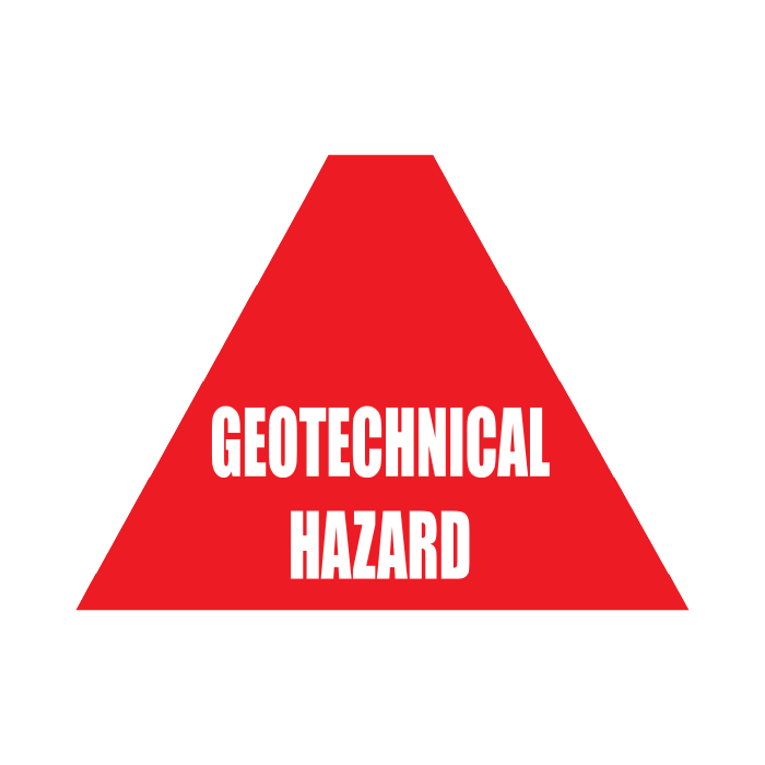 Tri Stand Markers Roll-Up Sign System – Geotechnical Hazard – Three-Sided Reflective Safety Sign for Roadwork, Mining & Underground Applications