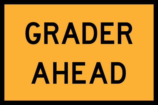 Grader Ahead (T1-4) – Traffic Yellow