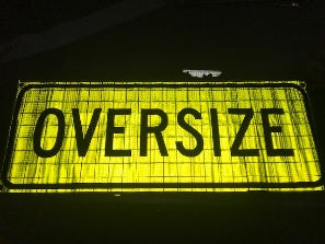 HVSO 1200 x 450mm Superbrite Lemon reflective OVERSIZE roll up banner
