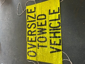 HVSOTV Oversize Towed Vehicle reflective roll up banner full display