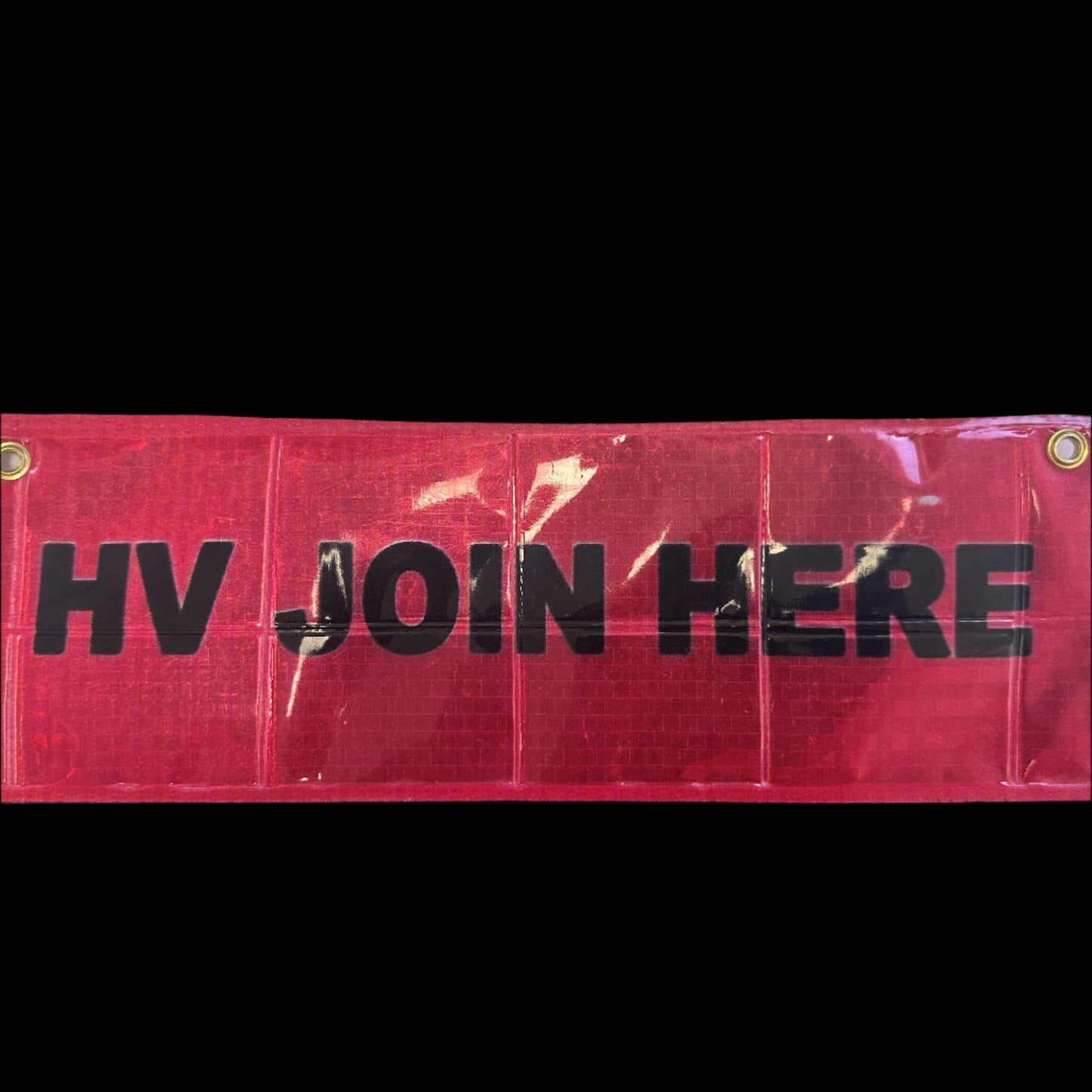 Mining Banner- HV Join Here Safety Marker