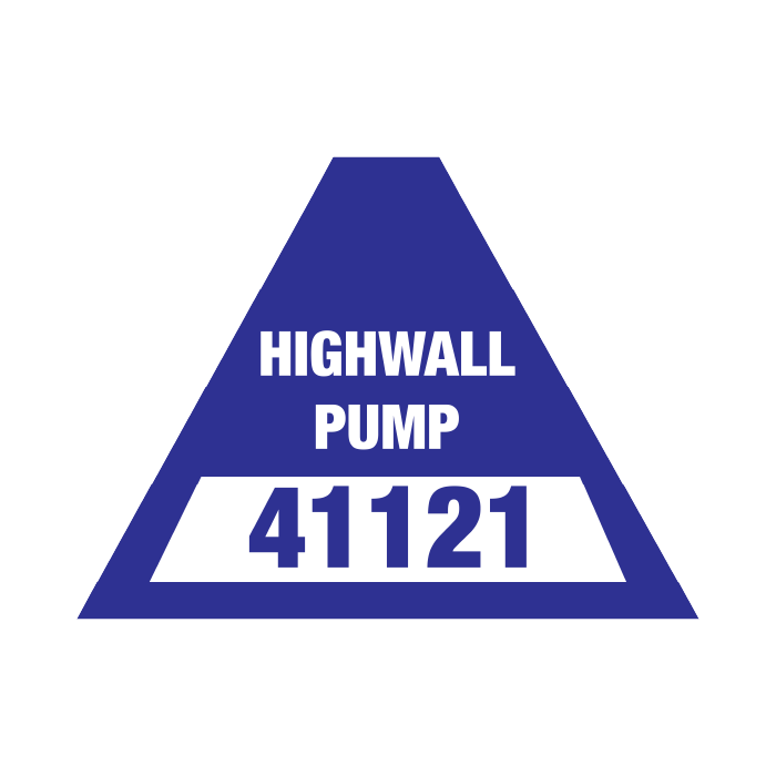 Tri Stand Markers Roll-Up Sign System – Highwall Pump 41121 – Three-Sided Reflective Safety Sign for Roadwork, Mining & Underground Applications