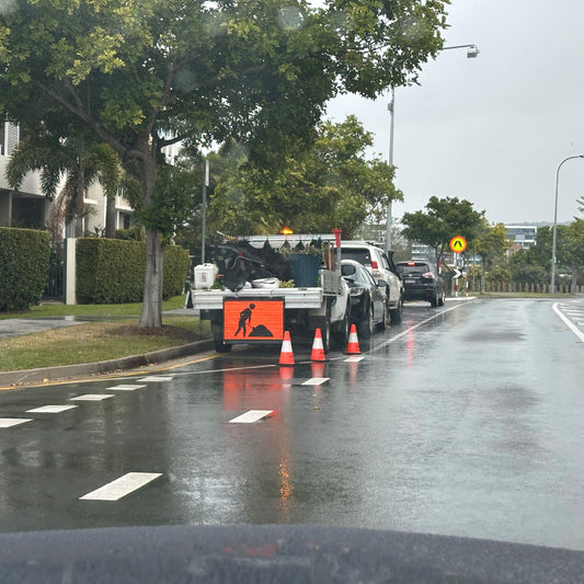 Workman T1-5 digger man roll up sign