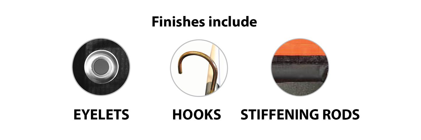 Finished of Hooks and Rods Roll up Signs Global Safety Industries