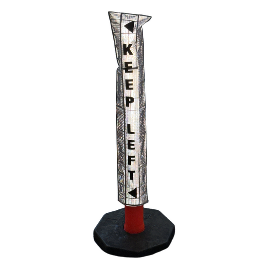 Reflective Delineation Sleeves – Keep Left (White) – CL400 Class 1W | Australian Made