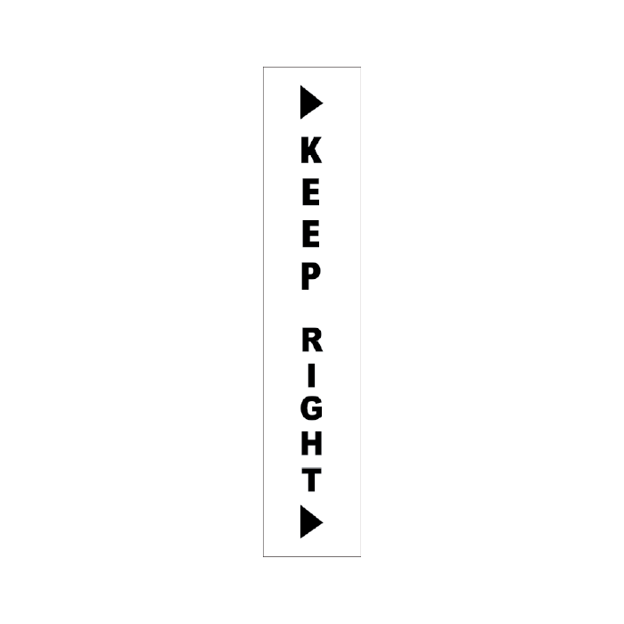 Reflective Delineation Sleeves – Keep Right (White) – CL400 Class 1W | Australian Made