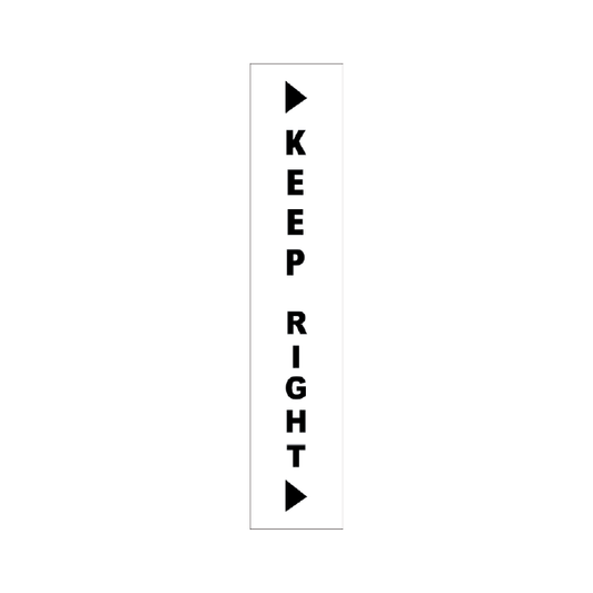 Reflective Delineation Sleeves – Keep Right (White) – CL400 Class 1W | Australian Made