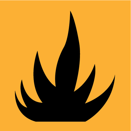 Bushfire Symbol MMS-ADV-61 warning sign, 600×600 mm traffic yellow CL400 reflective panel for WA multi-message system, alerts motorists to bushfire hazards