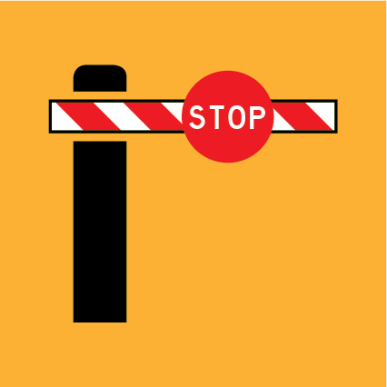 Portaboom MMS-ADV-79 warning sign, 600×600 mm traffic yellow CL400 reflective panel for WA multi-message system, alerts motorists to Portaboom traffic control operations ahead