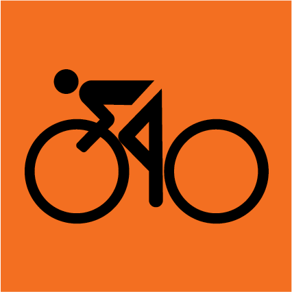 Cyclist MMS-EVE-1 warning sign, 600×600 mm fluoro orange CL400 reflective panel for WA multi-message system, alerts motorists to the presence of cyclists on or near the road