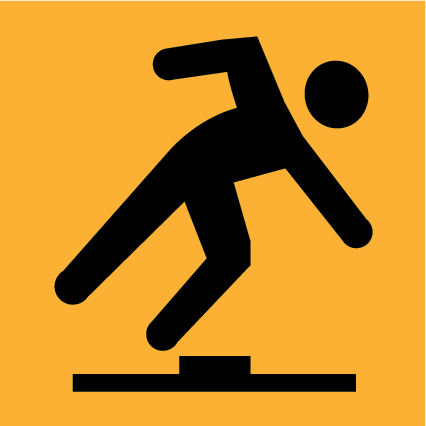 Trip Hazard MMS-PED-2 warning sign, 600×600 mm traffic yellow CL400 reflective panel for WA multi-message system, alerts pedestrians to uneven ground or tripping hazards ahead