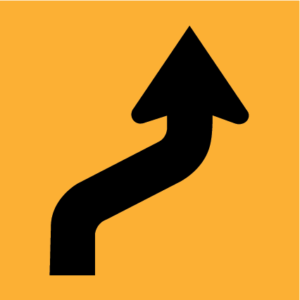 Lane Status MMS-POS-7 warning sign, 600×600 mm traffic yellow CL400 reflective panel for WA multi-message system, provides motorists with lane-use information in controlled traffic areas