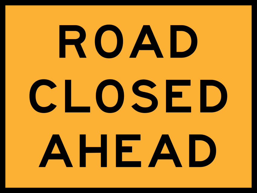 Road Closed Ahead (MR-TAW-5)