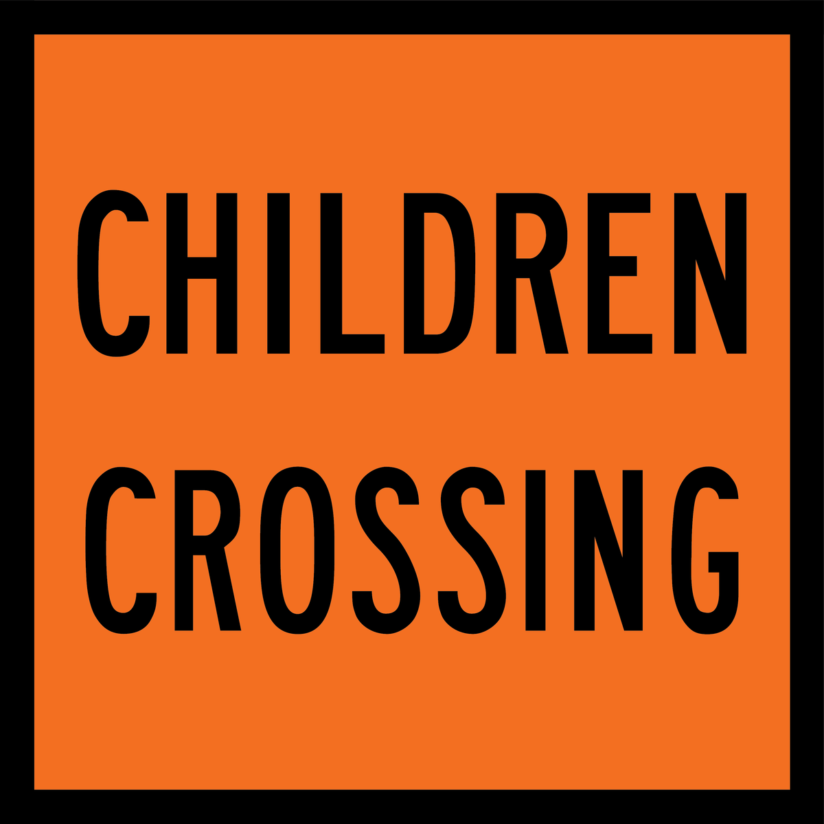 Multi Message Sign Rack Children Crossing (R3-3) Multi-Message Sign | Global Safety Industries ...