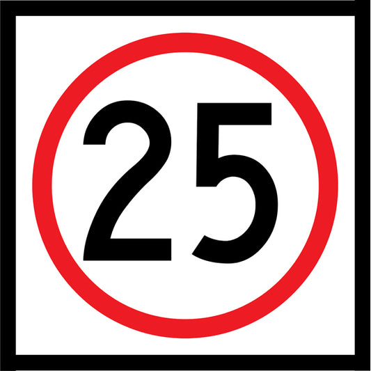 25km Speed (R4-1M25) Multi-Message Sign