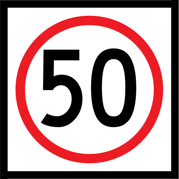 50km Speed (R4-1M50) Multi-Message Sign