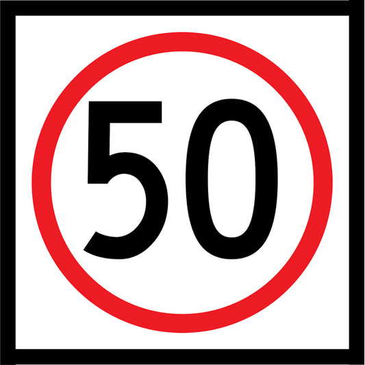 50km Speed (R4-1M50) Multi-Message Sign
