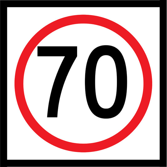 70km Speed (R4-1M70) Multi-Message Sign