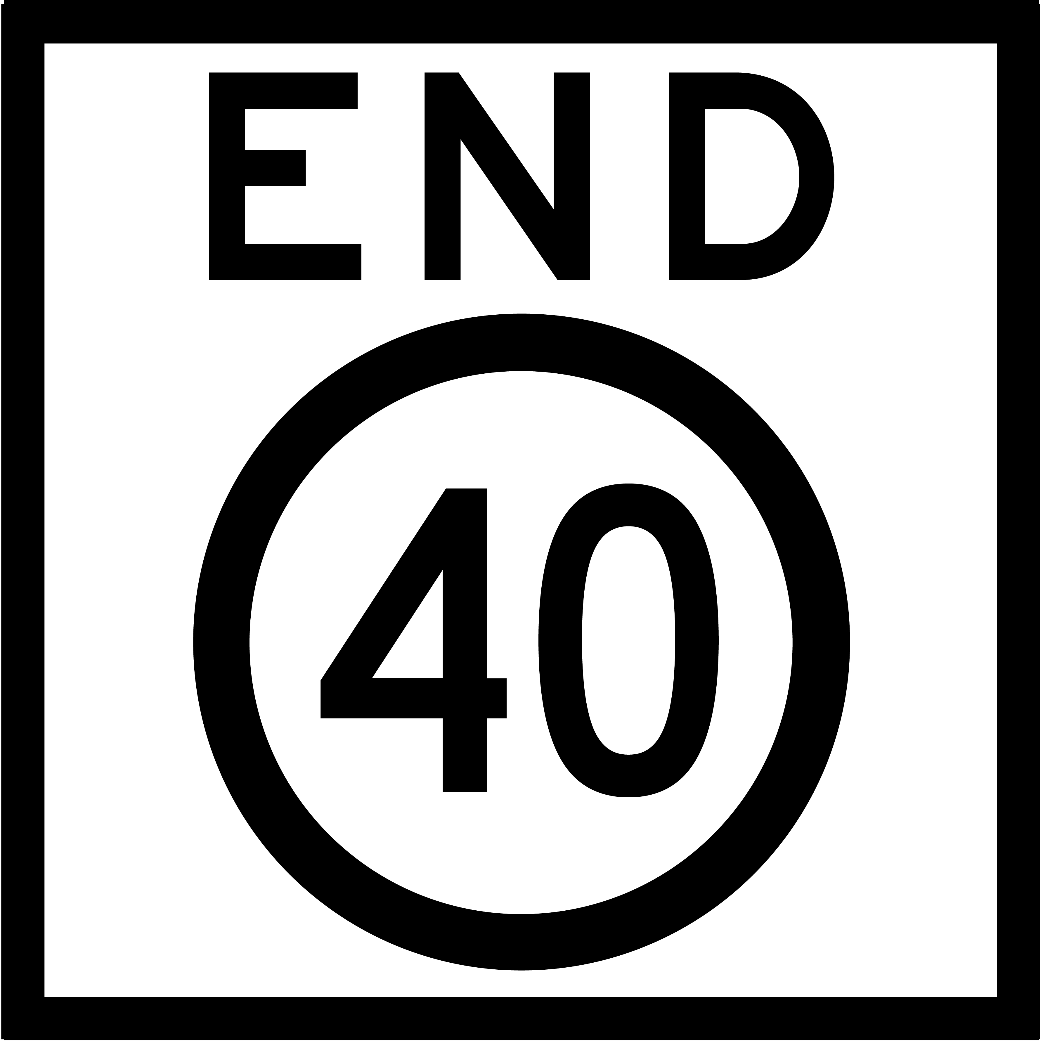 End 40km Multi-Message Sign / Interchangeable Traffic Control Speed Panel