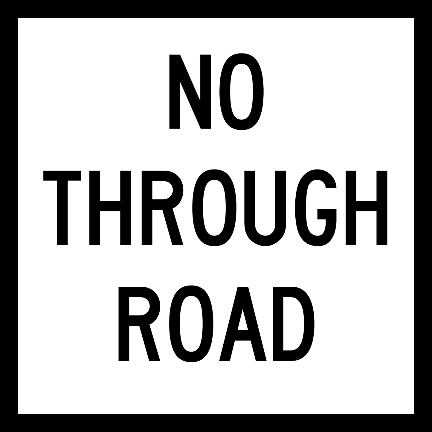 No Through Road (G9-18M)