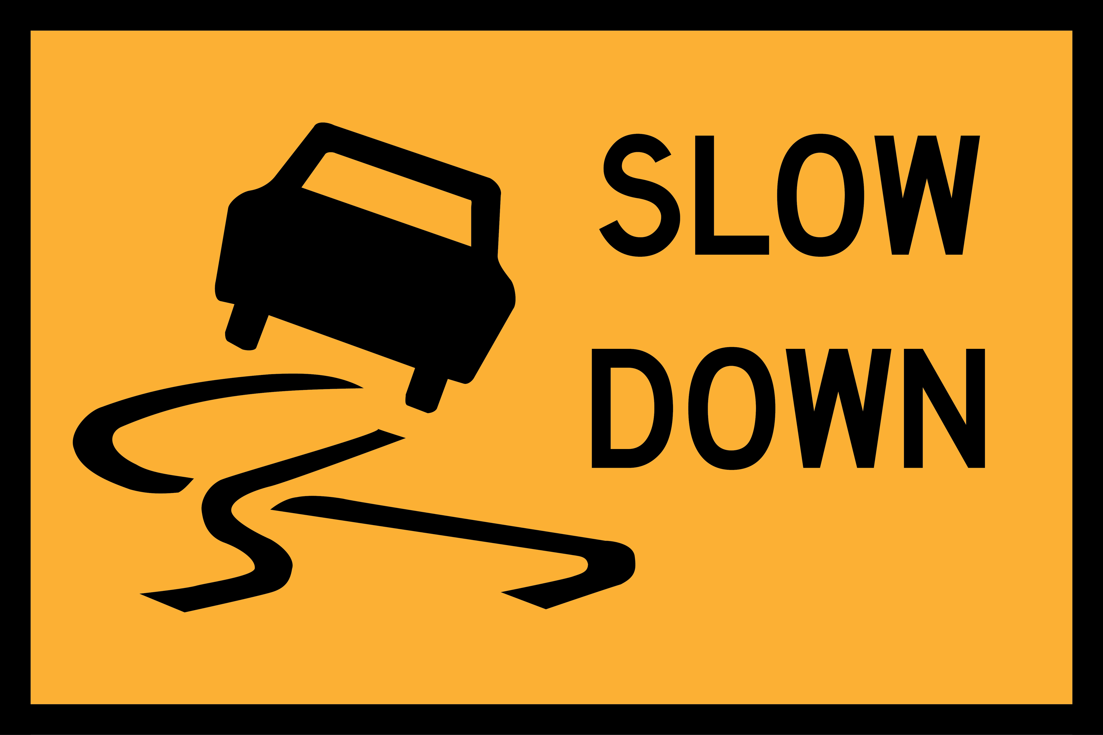 Slow Down Slippery Road (RW-RWSD)