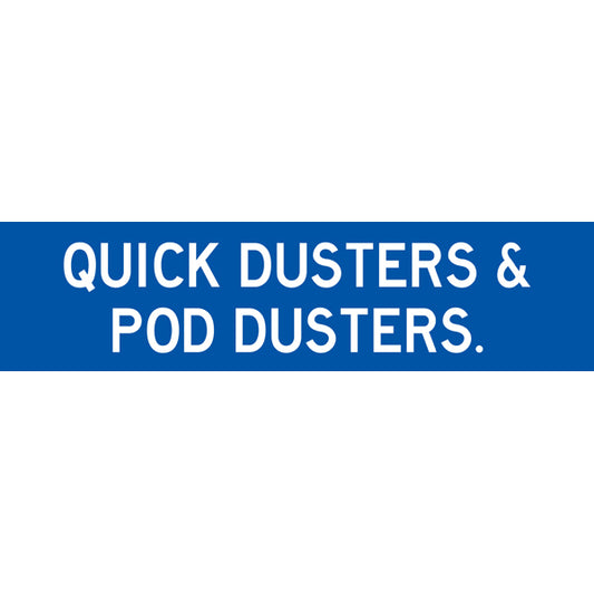 Reflective Mining Underground & Site Safety Banners – Quick Dusters & Pod Dusters – 1600 × 400 mm