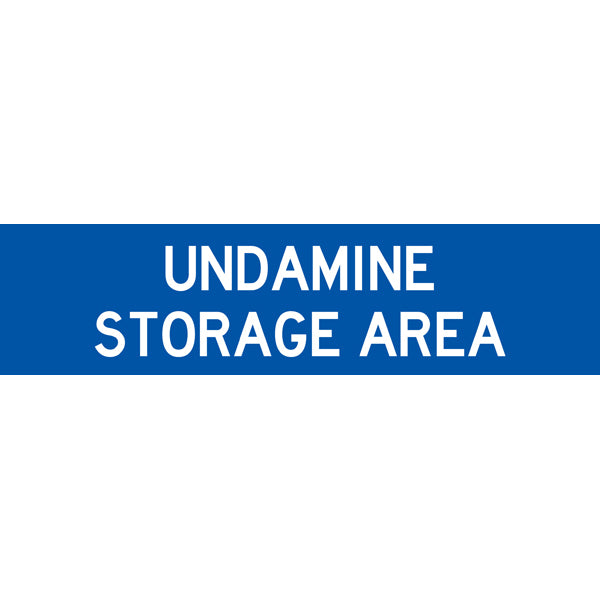 Reflective Mining Underground & Site Safety Banners – Undamine Storage Area – 1600 × 400 mm