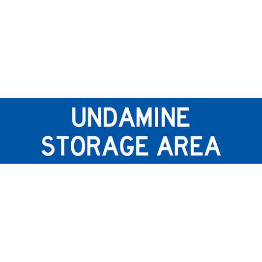 Reflective Mining Underground & Site Safety Banners – Undamine Storage Area – 1600 × 400 mm