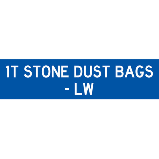 Reflective Mining Underground & Site Safety Banners – 1T Stone Dust Bags - LW – 1600 × 400 mm