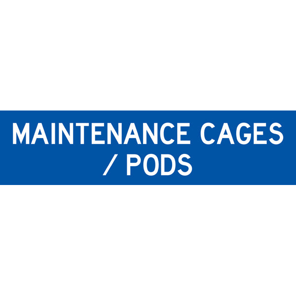 Reflective Mining Underground & Site Safety Banners – Maintenance Cages/Pods – 1600 × 400 mm