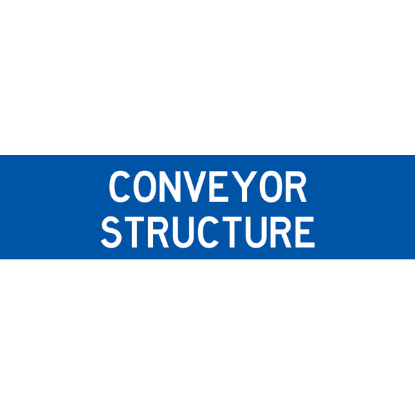 Reflective Mining Underground & Site Safety Banners – Conveyor Structure – 1600 × 400 mm