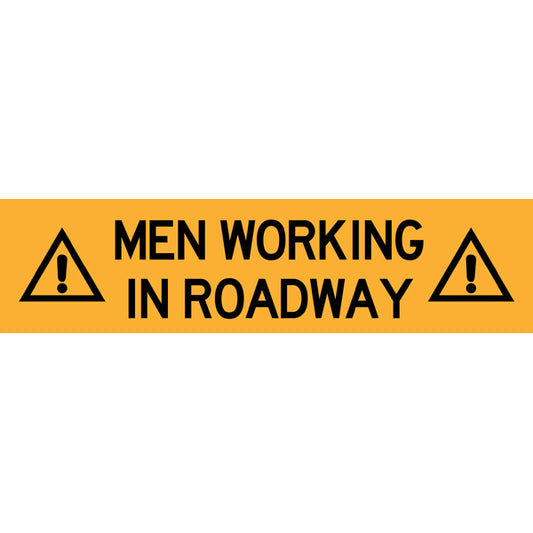 Reflective Mining Underground & Site Safety Banners – Men Working In Roadway – 1600 × 400 mm