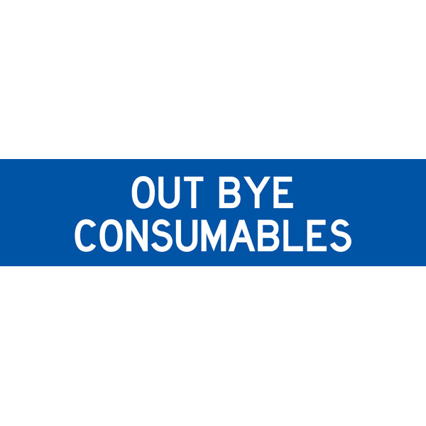 Reflective Mining Underground & Site Safety Banners – Out Bye Consumables – 1600 × 400 mm