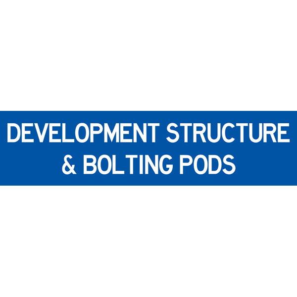 Reflective Mining Underground & Site Safety Banners – Development Structure & Bolting Rods – 1600 × 400 mm