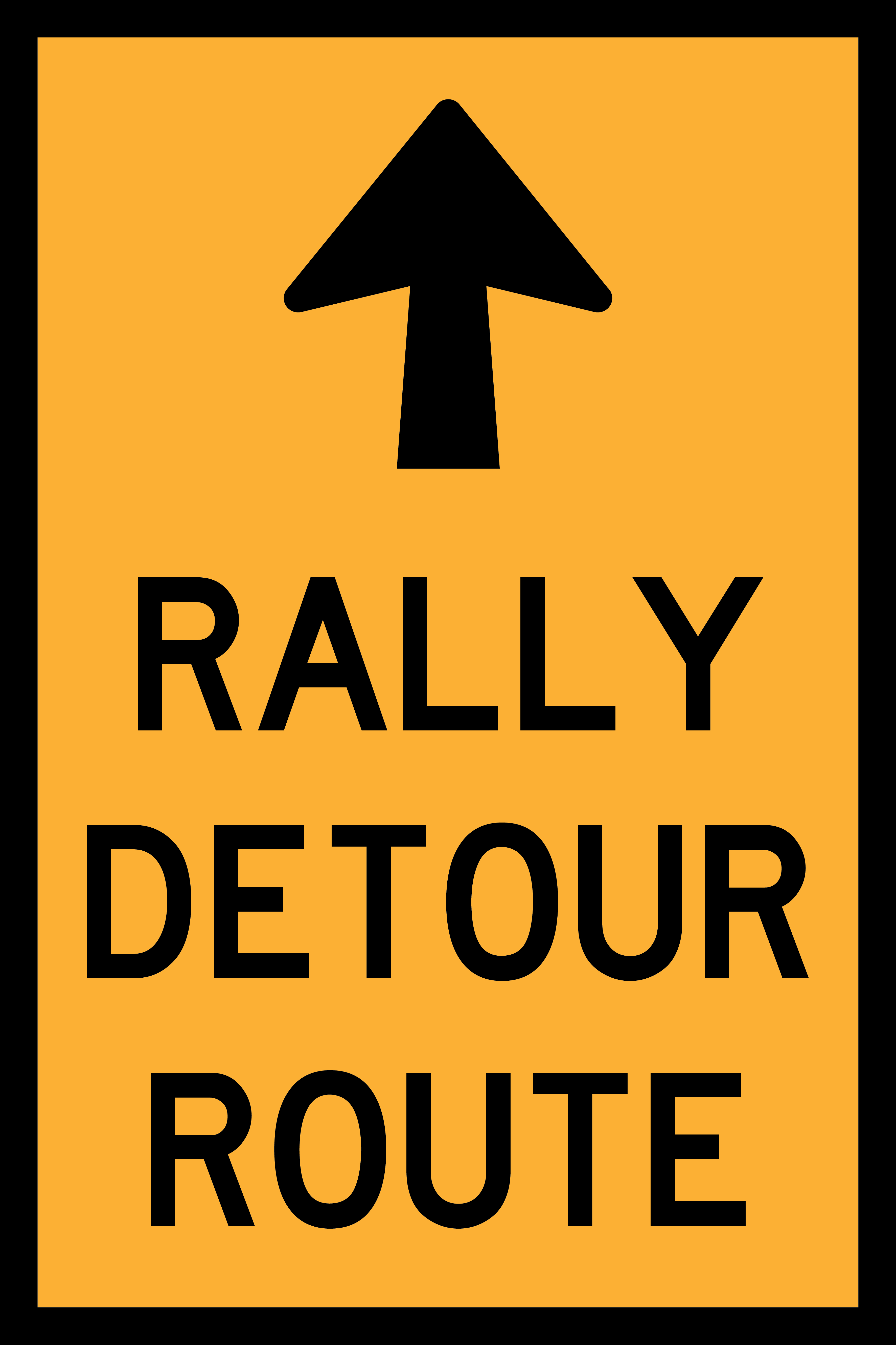 Rally Detour Route Straight Arrow (TC1649S)
