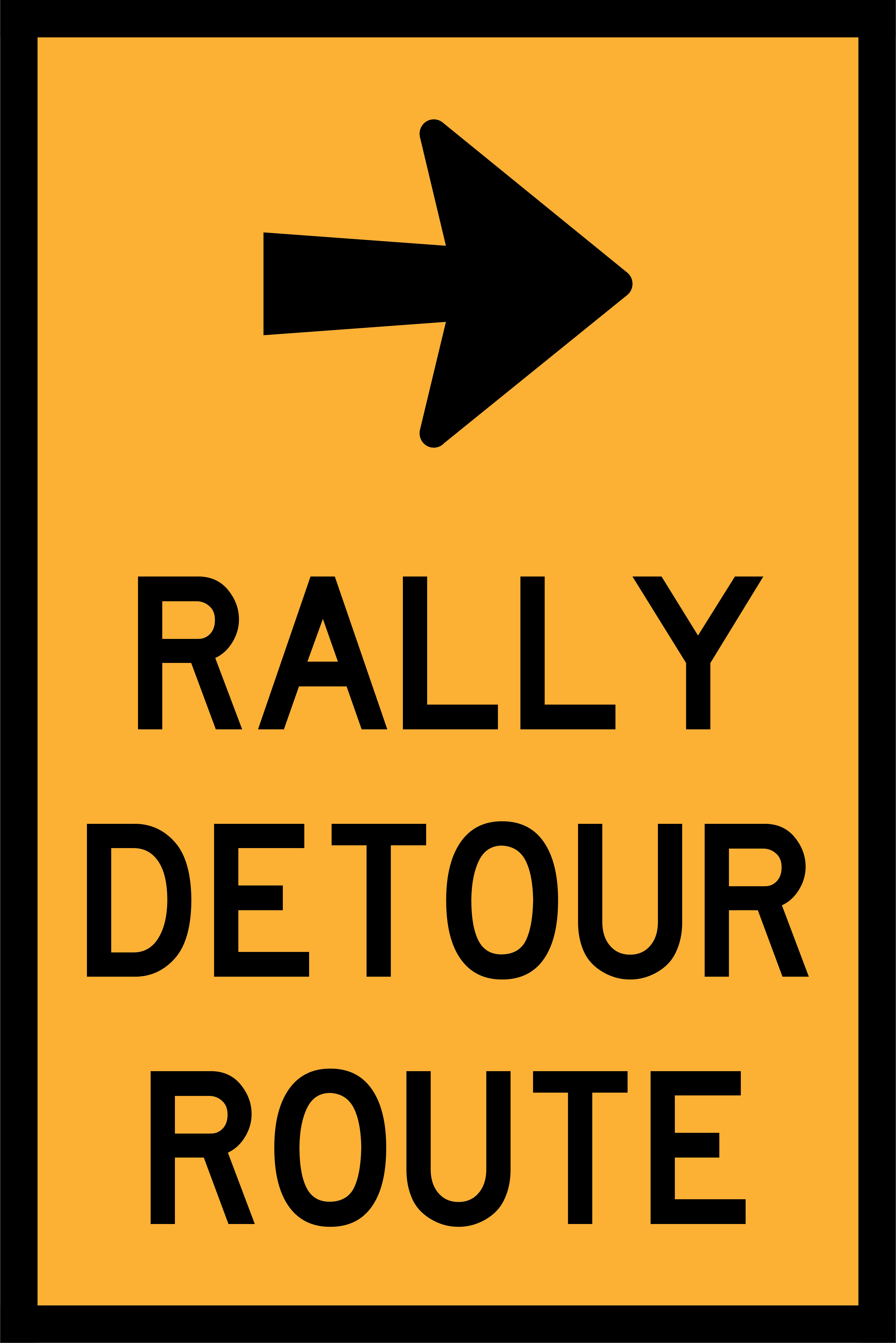 Rally Detour Route Right Arrow (TC1649R)