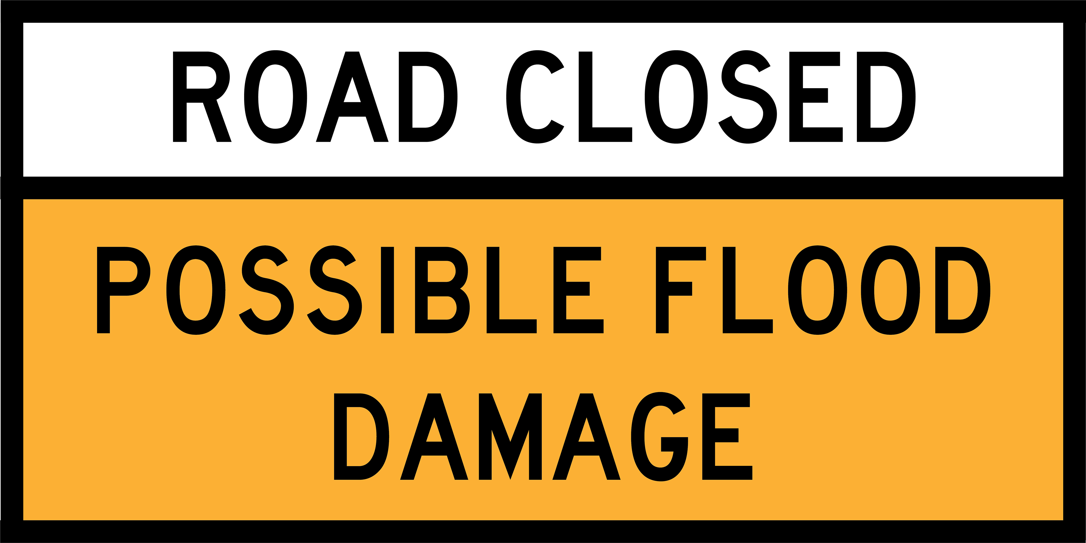Road Closed, Possible Flood Damage (TC2238)