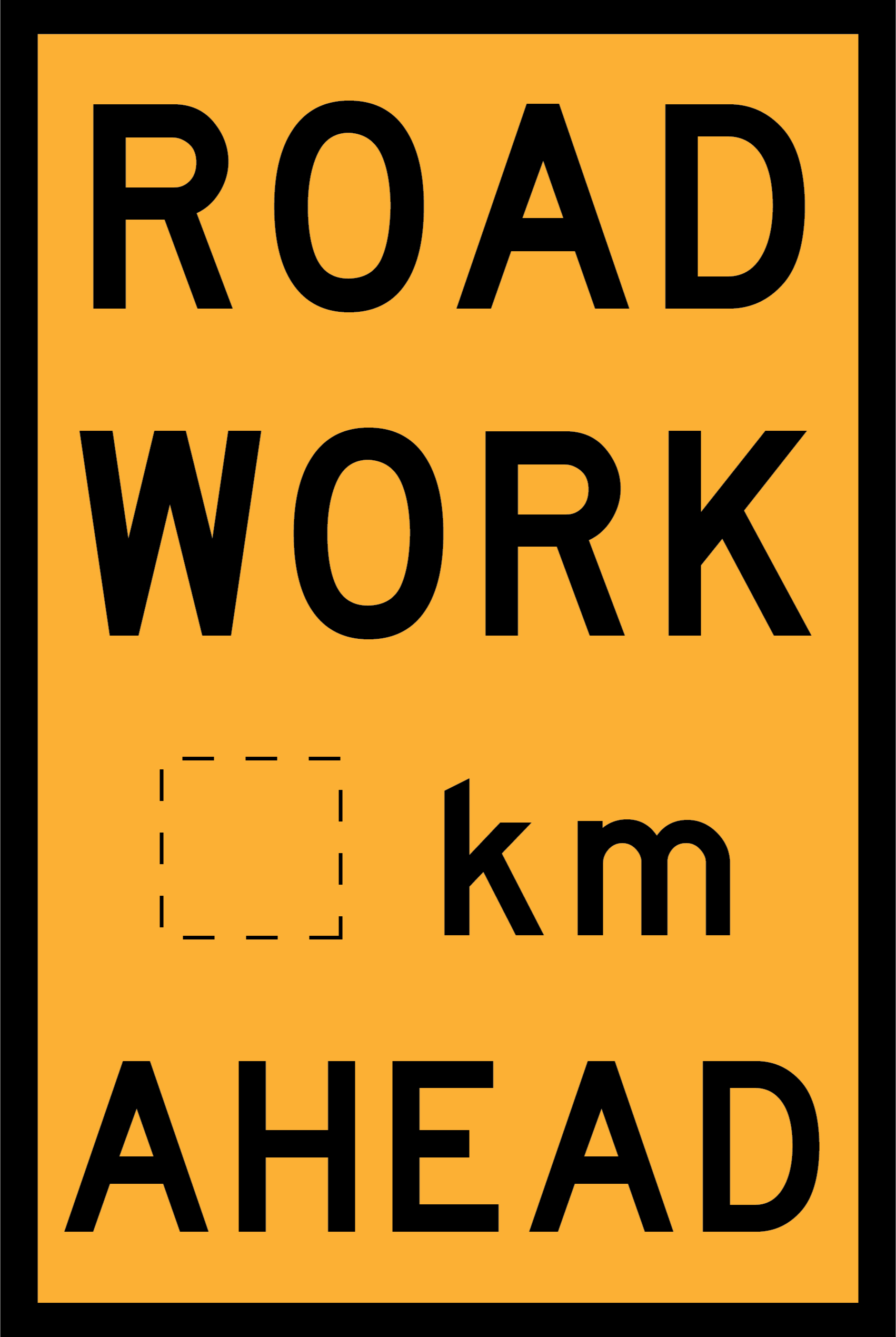 Road Work ___ Km Ahead (TC1809)