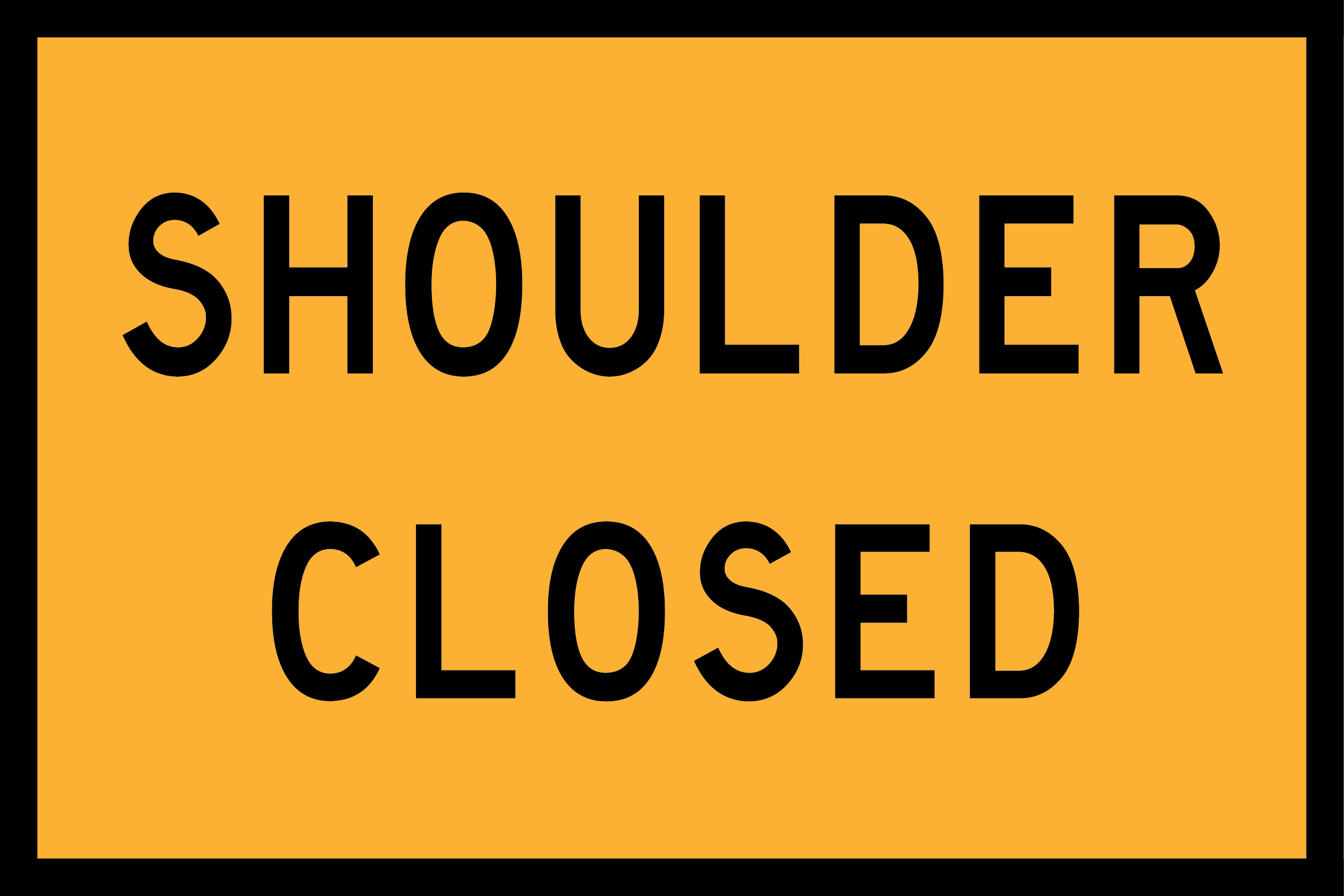 Shoulder Closed (TC1811) Sign | Global Safety Industries – Traffic ...