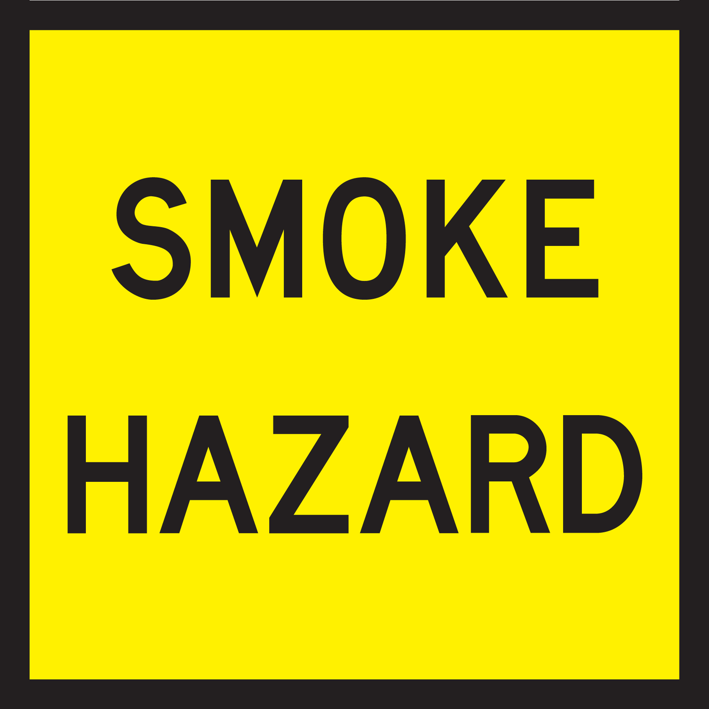 Smoke Hazard (TC1396) –  Multi-Message Sign