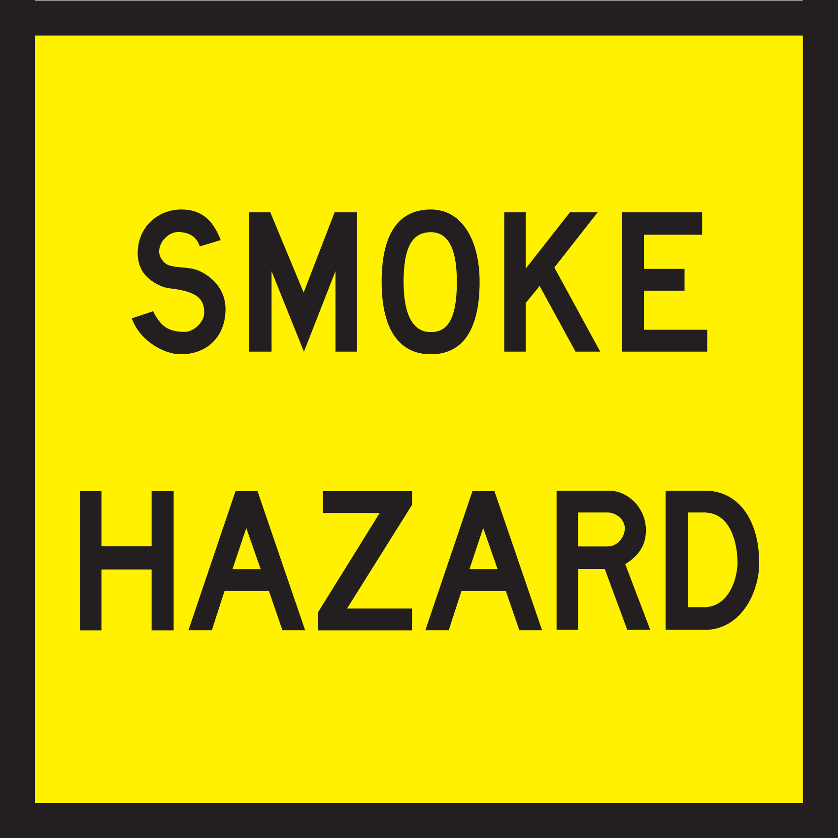 Smoke Hazard (TC1396) –  Multi-Message Sign