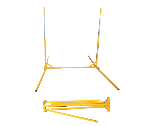 Stable Stand & Accessories — folding and telescopic steel sign stand, holds 900×600 and 1200×900 roll-up signs