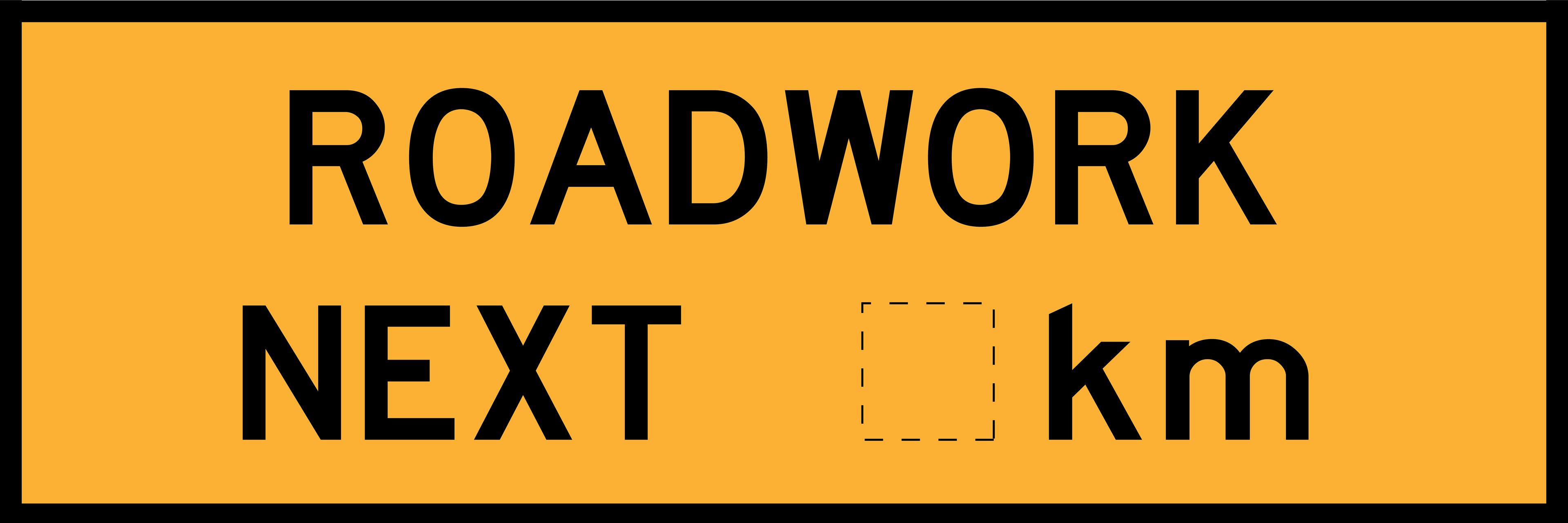 Roadwork Next ___ Km (T1-24)