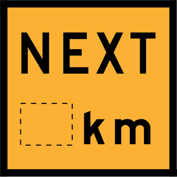 Next Blank km (T1-Q03) – Multi-Message Sign
