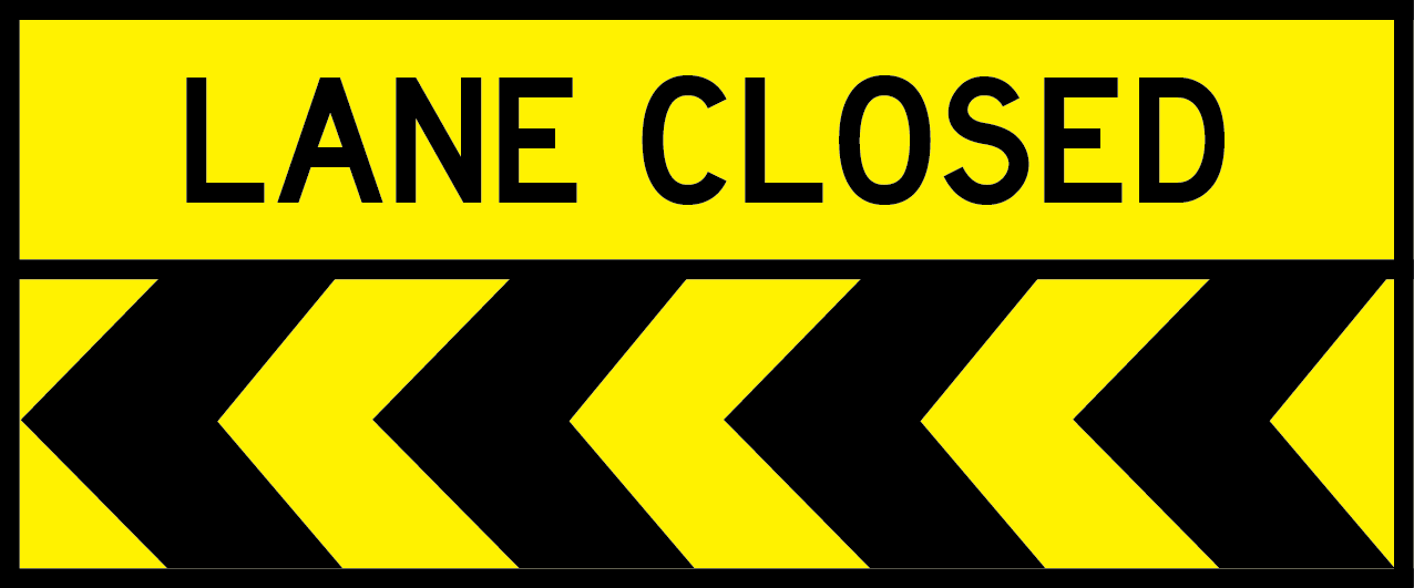 Lane Closed Chevron - Left (T2-235 L)