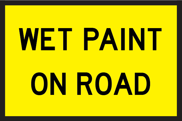Wet Paint On Road (T2-237)