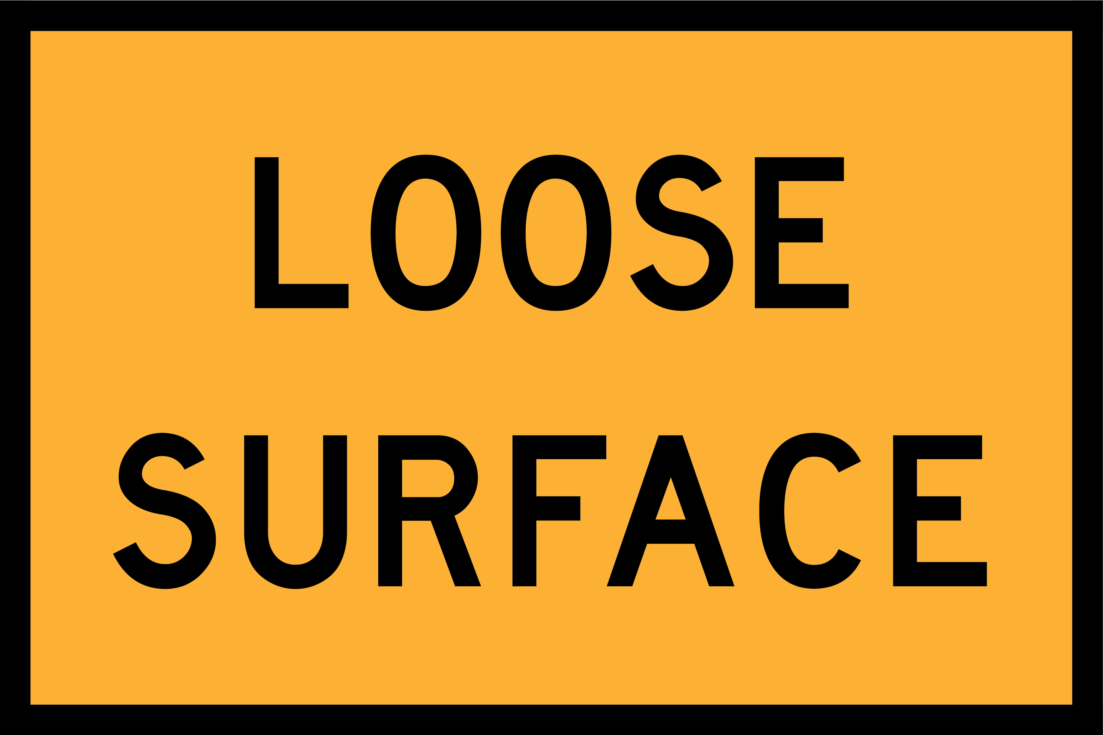 Loose Surface (T3-14) – Traffic Yellow