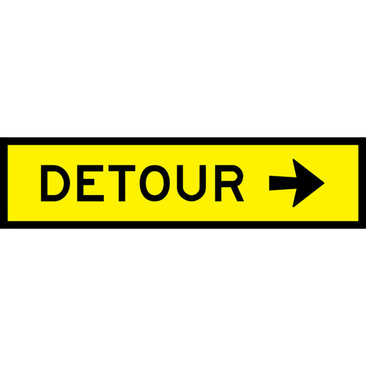 Detour Right Arrow (T5-1_R) Multi-Message Sign